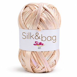 Fettuccia SILK&BAG MADREPERLA - Silke - Colore: 0003 - BEIGE MADREPERLA - by LacariaRicami.Store