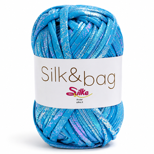 Fettuccia SILK&BAG MADREPERLA - Silke - Colore: 0011 - TURCHESE MADREPERLA - by LacariaRicami.Store