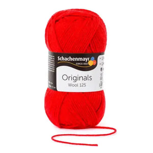 Lana WOOL 125 - Schachenmayr - Colore: 00131 - CILIEGIA - by LacariaRicami.Store