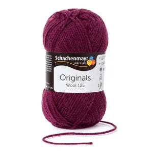 Lana WOOL 125 - Schachenmayr - Colore: 00144 - PRUGNA - by LacariaRicami.Store
