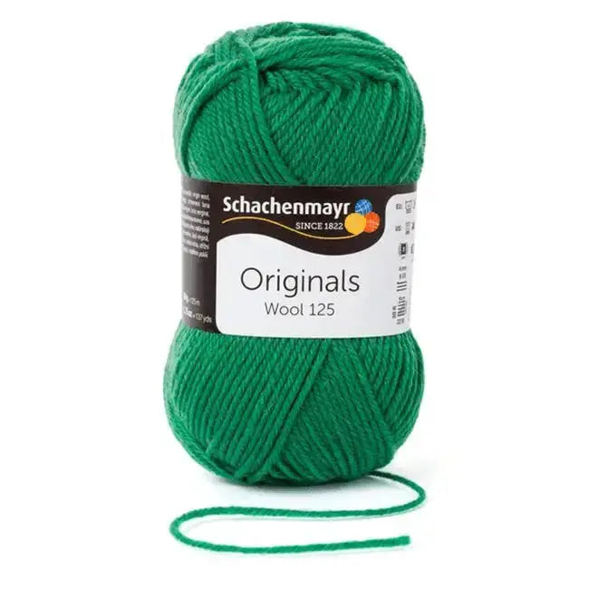 Lana WOOL 125 - Schachenmayr - Colore: 00178 - ERBA - by LacariaRicami.Store