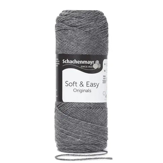 Lana SOFT & EASY - Schachenmayr - Colore: 00092 - Grigio medio mix - by LacariaRicami.Store