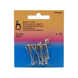 SPILLE Di Sicurezza In ACCIAIO - Pony - Colore: MIS. 1 - 32mm x 12 PZ - by LacariaRicami.Store