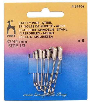 SPILLE Di Sicurezza In ACCIAIO - Pony - Colore: MIS. 1 3 - 32 44mm x 6 PZ - by LacariaRicami.Store