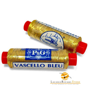 Spoletta LAMÉ - Vascello: Viscosa e PL Metal - 91 m - Colore: ORO - by LacariaRicami.Store