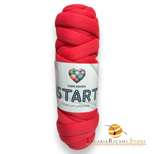 TUBOLARE Start - YARN HAVEN - Colore: 13 - ROSSO CORALLO - by LacariaRicami.Store