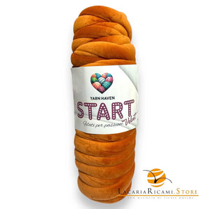 TUBOLARE Start Velvet - YARN HAVEN - Colore: 10 - MATTONE - by LacariaRicami.Store