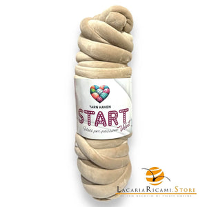TUBOLARE Start Velvet - YARN HAVEN - Colore: 20 - TORTORA - by LacariaRicami.Store