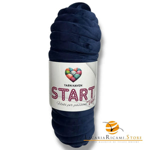 TUBOLARE Start Velvet - YARN HAVEN - Colore: 22 - BLU - by LacariaRicami.Store