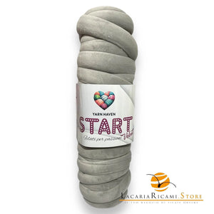 TUBOLARE Start Velvet - YARN HAVEN - Colore: 30 GRIGIO SCURO - by LacariaRicami.Store