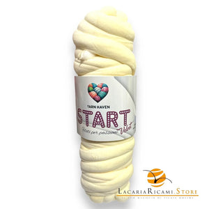 TUBOLARE Start Velvet - YARN HAVEN - Colore: 41 - PANNA - by LacariaRicami.Store