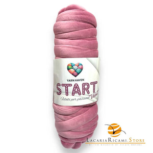 TUBOLARE Start Velvet - YARN HAVEN - Colore: 44 - GERANIO - by LacariaRicami.Store