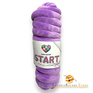 TUBOLARE Start Velvet - YARN HAVEN - Colore: 49 - LILLA SCURO - by LacariaRicami.Store