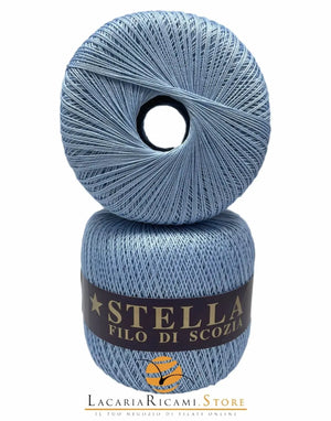 Cotone Filo di Scozia STELLA 8/5 - GPTEX - Colore: 70 - AZZURRO - by LacariaRicami.Store