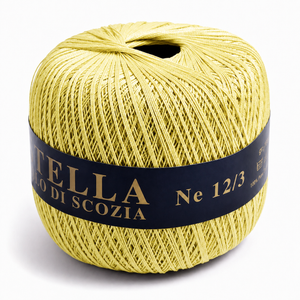 Cotone Filo di Scozia STELLA 12/3 (Tit.: 8)- GPTEX - Colore: 04 - GIALLINO - by LacariaRicami.Store