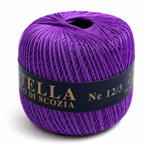 Cotone Filo di Scozia STELLA 12/3 (Tit.: 8)- GPTEX - Colore: 50 - VIOLA - by LacariaRicami.Store