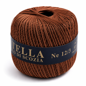 Cotone Filo di Scozia STELLA 12/3 (Tit.: 8)- GPTEX - Colore: 56 - MARRONE - by LacariaRicami.Store