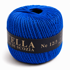 Cotone Filo di Scozia STELLA 12/3 (Tit.: 8)- GPTEX - Colore: 77 - BLU ELETTRICO - by LacariaRicami.Store