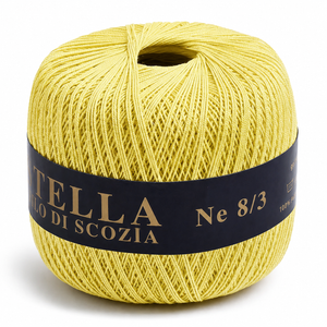 Cotone Filo di Scozia STELLA 8/3 (Tit.: 5) - GPTEX - Colore: 04 - GIALLINO - by LacariaRicami.Store
