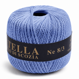 Cotone Filo di Scozia STELLA 8/3 (Tit.: 5) - GPTEX - Colore: 09 - CELESTE - by LacariaRicami.Store