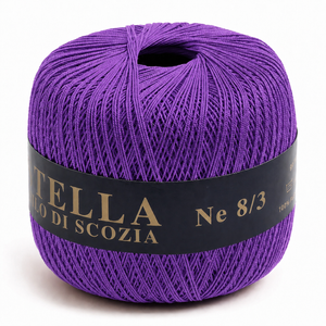 Cotone Filo di Scozia STELLA 8/3 (Tit.: 5) - GPTEX - Colore: 50 - VIOLA - by LacariaRicami.Store
