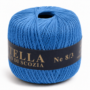 Cotone Filo di Scozia STELLA 8/3 (Tit.: 5) - GPTEX - Colore: 70 - AZZURRO - by LacariaRicami.Store