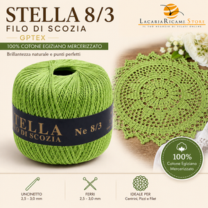 Cotone Filo di Scozia STELLA 8/3 (Tit.: 5) - GPTEX - Colore: - by LacariaRicami.Store