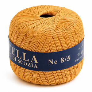 Cotone Filo di Scozia STELLA 8/5 (Tit.: 3) - GPTEX - Colore: 16 - SENAPE - by LacariaRicami.Store