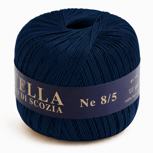 Cotone Filo di Scozia STELLA 8/5 (Tit.: 3) - GPTEX - Colore: 19 - BLU SCURO - by LacariaRicami.Store