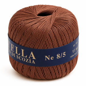 Cotone Filo di Scozia STELLA 8/5 (Tit.: 3) - GPTEX - Colore: 56 - MARRONE - by LacariaRicami.Store