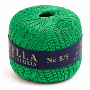 Cotone Filo di Scozia STELLA 8/5 (Tit.: 3) - GPTEX - Colore: 623 - VERDE BANDIERA - by LacariaRicami.Store