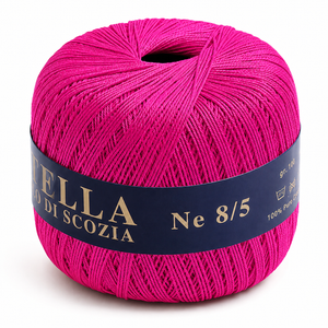 Cotone Filo di Scozia STELLA 8/5 (Tit.: 3) - GPTEX - Colore: 650 - FUCSIA - by LacariaRicami.Store
