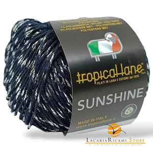 Cotone SUNSHINE - Tropical Lane - Colore: 39 - BLU SCURO ARGENTO - by LacariaRicami.Store
