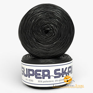 Fettuccia SUPER SKAI (Eco Pelle) - Cucirini Tre Stelle - Colore: 01 - NERO - by LacariaRicami.Store