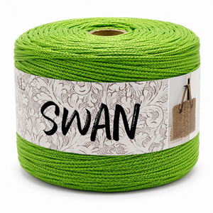 Cordino SWAN - MONDIAL - Colore: 638 - VERDE - by LacariaRicami.Store
