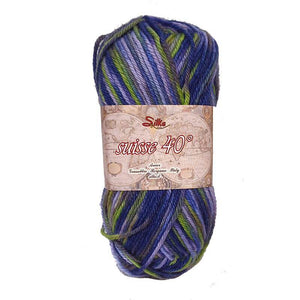 Lana SUISSE COLOR - Silke - Colore: 539 - BLUETTE VERDE MIX - by LacariaRicami.Store