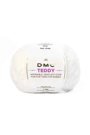 Lana TEDDY - DMC - Colore: 310 - BIANCO - by LacariaRicami.Store