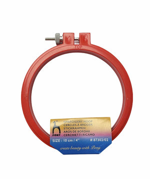TELAIO CIRCOLARE PLASTICA - Pony - Colore: DIAMETRO 10 Cm - by LacariaRicami.Store