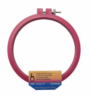TELAIO CIRCOLARE PLASTICA - Pony - Colore: DIAMETRO 13 Cm - by LacariaRicami.Store