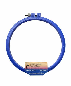 TELAIO CIRCOLARE PLASTICA - Pony - Colore: DIAMETRO 15 Cm - by LacariaRicami.Store
