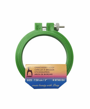 TELAIO CIRCOLARE PLASTICA - Pony - Colore: DIAMETRO 7,5 Cm - by LacariaRicami.Store