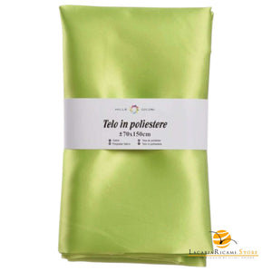 TELO In Poliestere Per BORSE - Colore: 70x150 - VERDE MELA - by LacariaRicami.Store