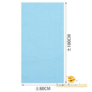 TELO In Tessuto Per BORSE - Colore: 80x100 Cm - COTONE - TURCHESE - by LacariaRicami.Store