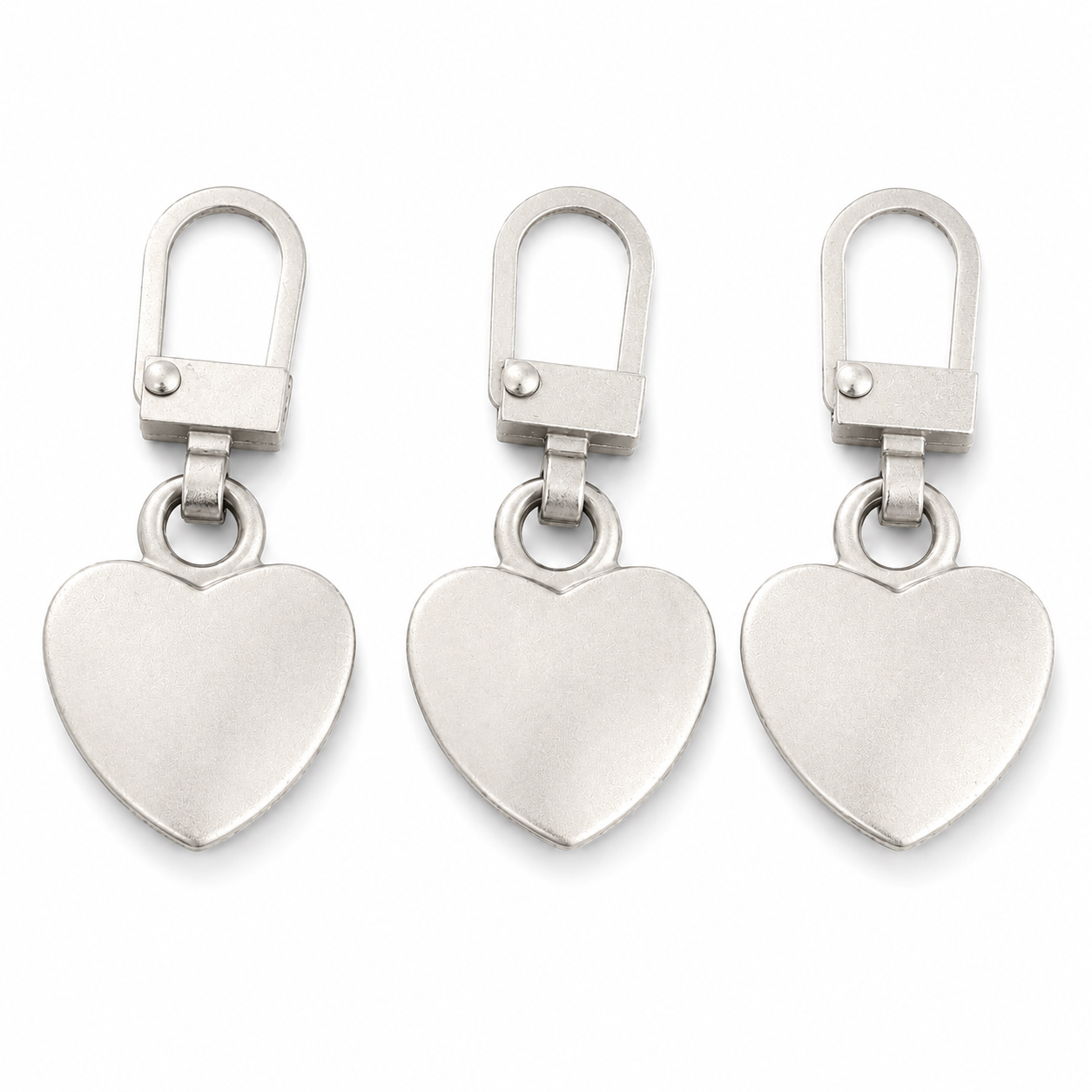 TiraLampo Per Cerniere - Colore: 845995 - CUORE 40X14mm (3pz) - ARGENTO - by LacariaRicami.Store