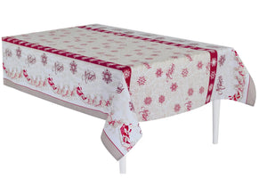 TOVAGLIA COTONE BIANCA X18 persone - Preziosa Home - Colore: DIS. 01 - NATALE - by LacariaRicami.Store
