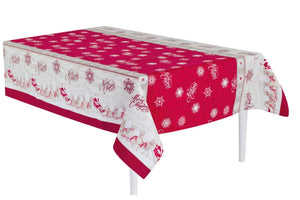 TOVAGLIA COTONE BIANCA X18 persone - Preziosa Home - Colore: DIS. 01 - ROSSO - by LacariaRicami.Store