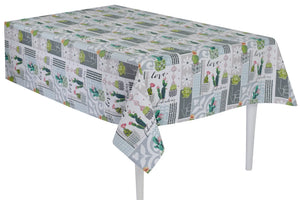 TOVAGLIA COTONE MEDITERRANEA X6 persone - Preziosa Home - Colore: 01 - CACTUS GRIGIO - by LacariaRicami.Store
