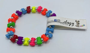 Braccialetti Trrtlz - Dogz Fluo - Colore: Arcobaleno per Amicizia - by LacariaRicami.Store