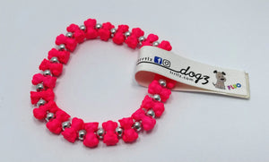 Braccialetti Trrtlz - Dogz Fluo - Colore: Rosa per la Speranza - by LacariaRicami.Store