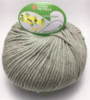 LANA MIMOSA SPORT – Cucirini Tre Stelle - Colore: 014 - GRIGIO - by LacariaRicami.Store